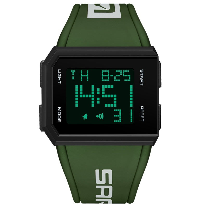 Montre lumineuse carrée à la mode, montre polyvalente