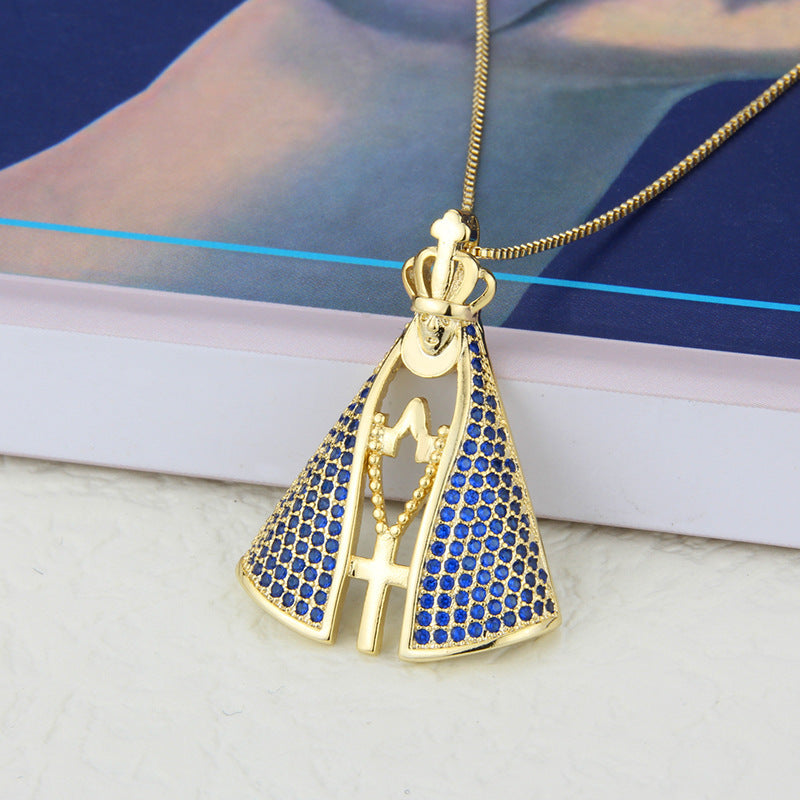 Minimalist Retro Zircon Pendant Maria Necklace