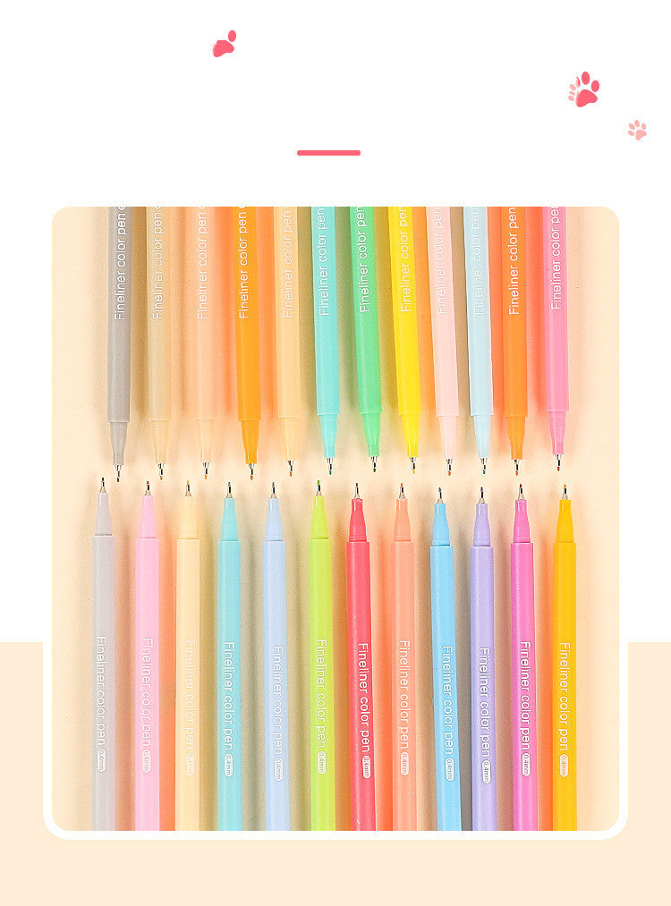 Conjunto para que los estudiantes tomen notas con bolígrafos de colores retro coreanos