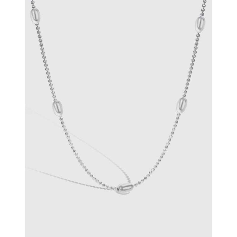 925 Sterling Silver Necklace For Women Choker Fashion Special-interest Design Sense Ornament