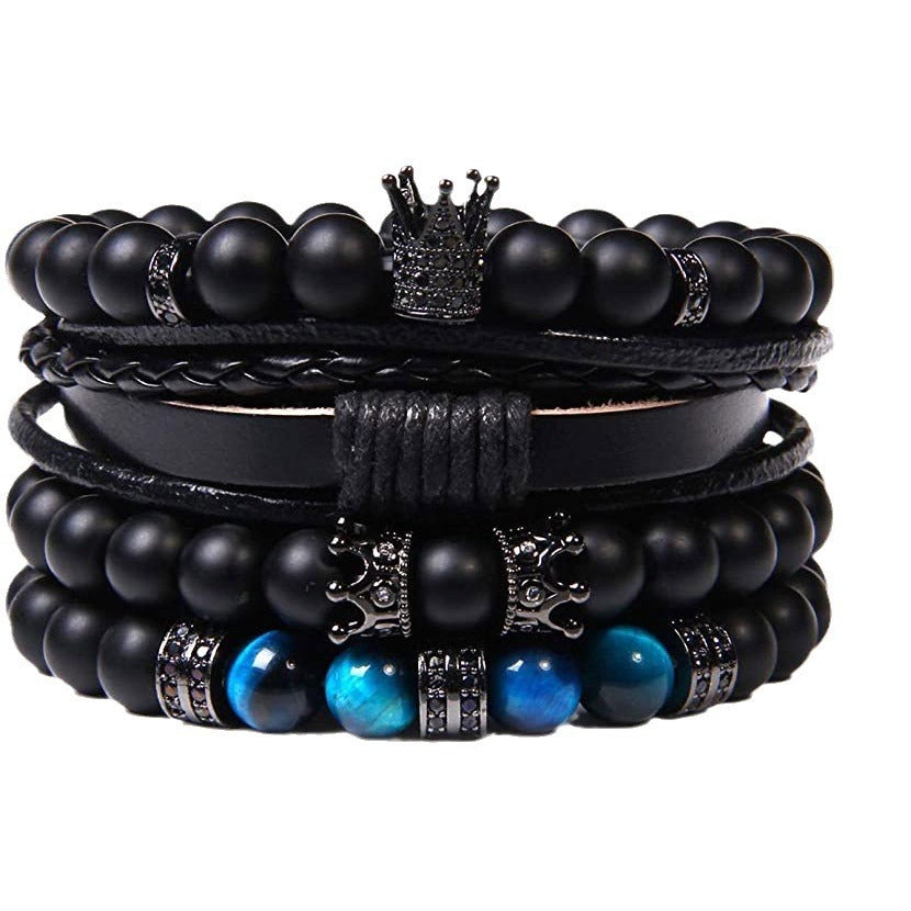 Bracelet en cuir multicouche de personnalité de la mode