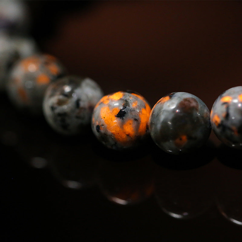 Ornement de bracelet en pierre de flamme naturelle