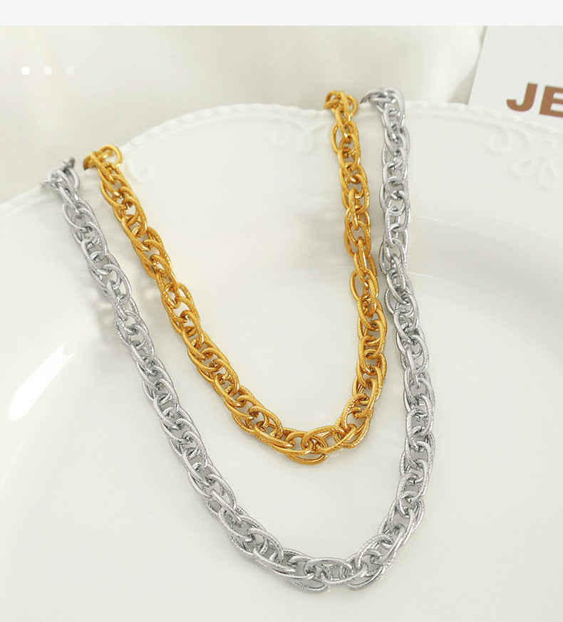 Woven Ring Buckle Titanium Steel Bracelet