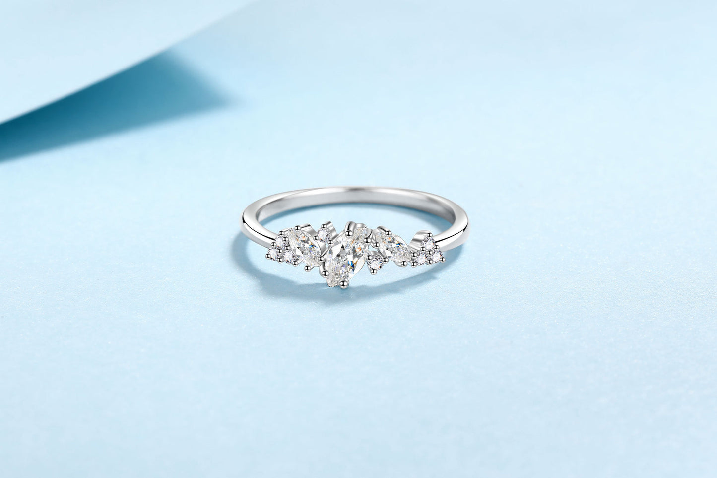 Women's 925 Sterling Silver Moissanite Ring