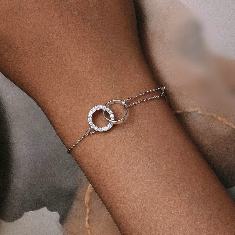 Pulsera Clásica Simple De Doble Anillo