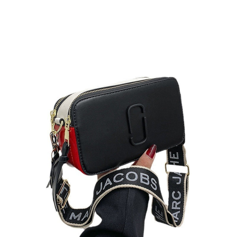 Bolso para cámara Retro Color de contraste minimalista pequeño cuadrado moderno bandolera de estilo occidental con un solo hombro