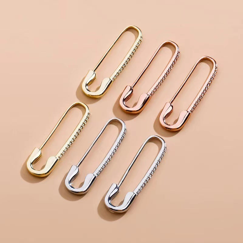 Women's Fashionable Temperament Inlaid Zircon All-match Earrings