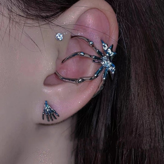 Cool European And American Retro Metallic Spider Ear Clip Unique Design Cool Style