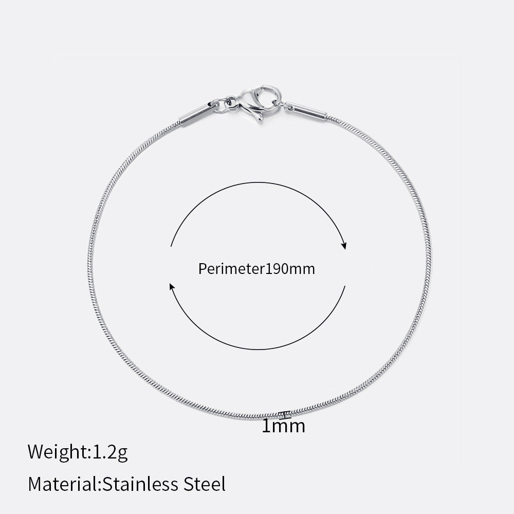 Women's Titanium Steel Snake Bone Chain Bracelet