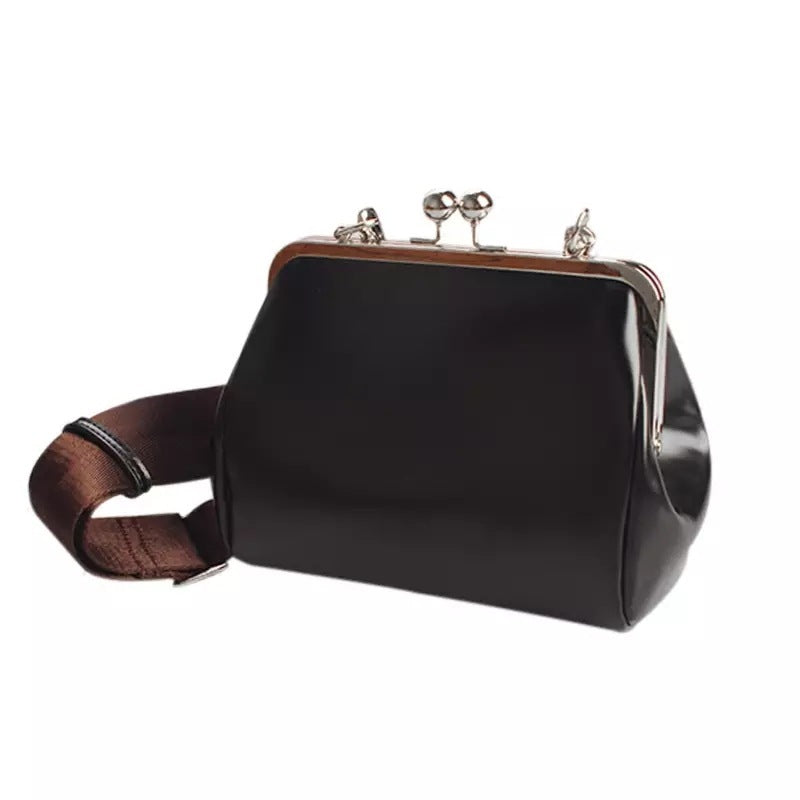 Bolso de mujer de Pu de color liso bandolera de hombro retro