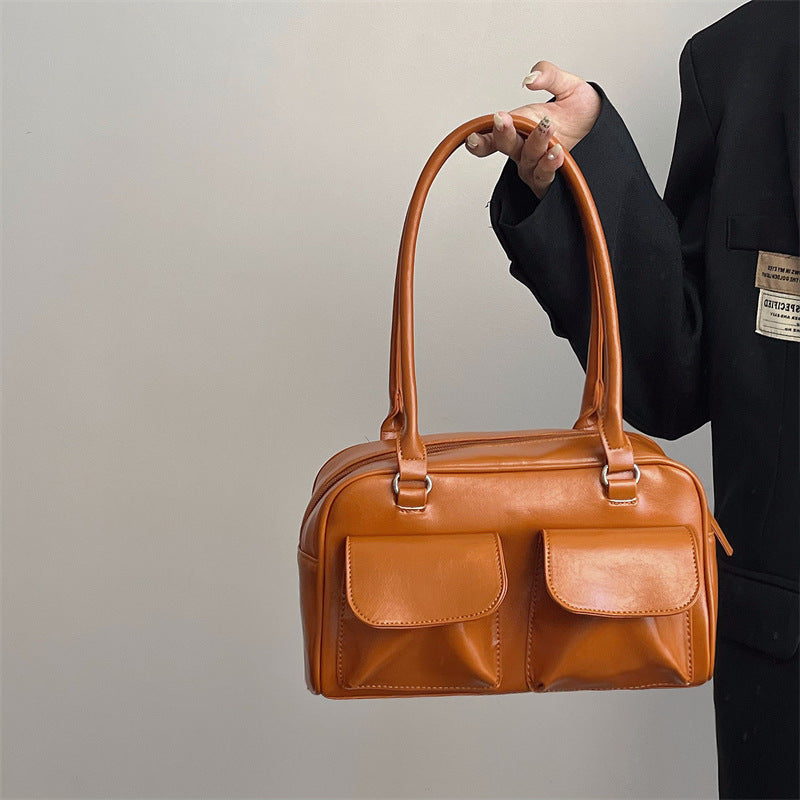 Bolso de hombro retro de gran capacidad para viajeros, bolso de hombro que combina con todo a la moda