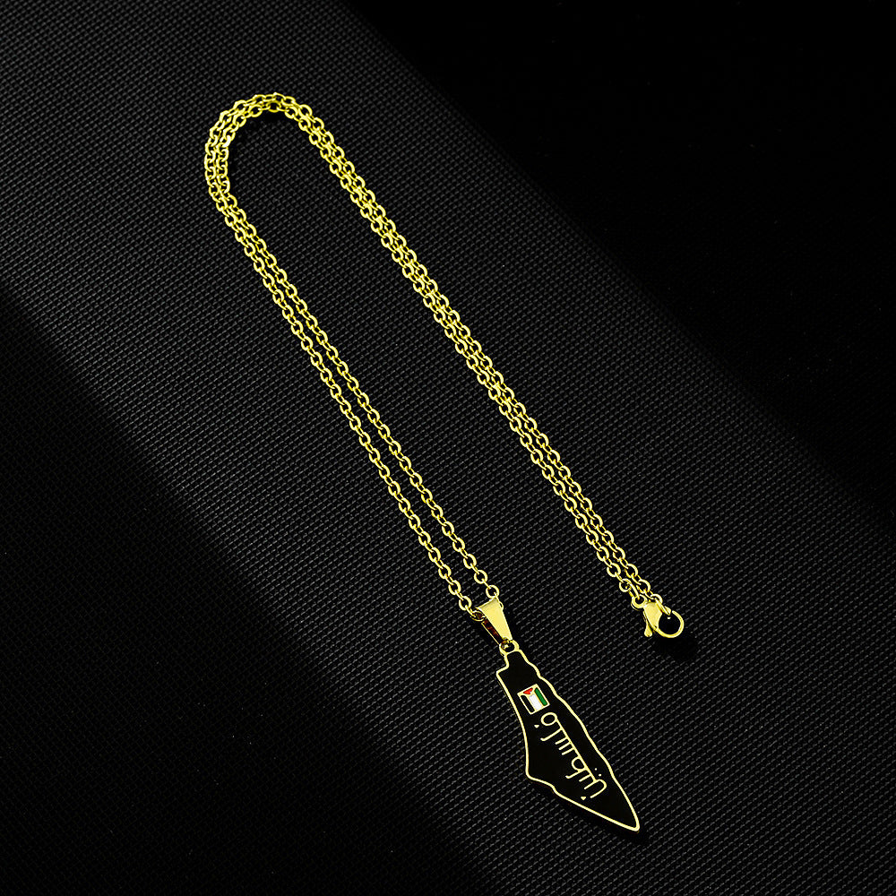 Collier pendentif rétro en acier titane pour hommes et femmes, accessoires Yiwu pour Couple, nouveau