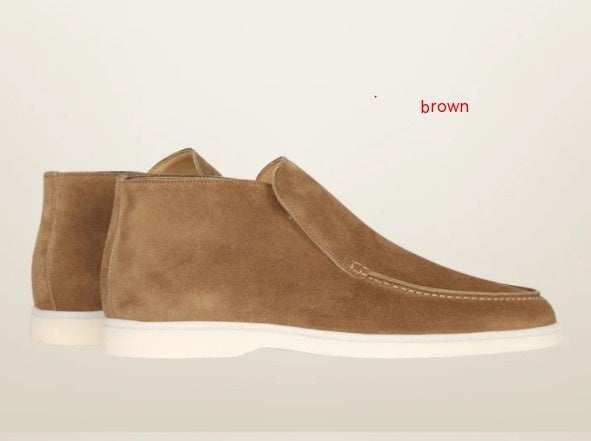 Mocasines planos retro hasta el tobillo