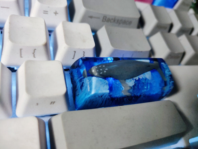 Scenery Koi Backspace Resin Keycaps For Cherry Mx Switch