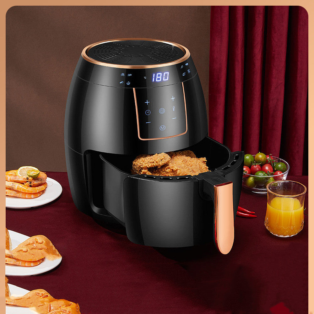 Freidora de aire transfronteriza estándar de EE. UU., 5,5 L, pantalla táctil, freidora automática, sartén profunda, máquina de patatas fritas, Airfryer