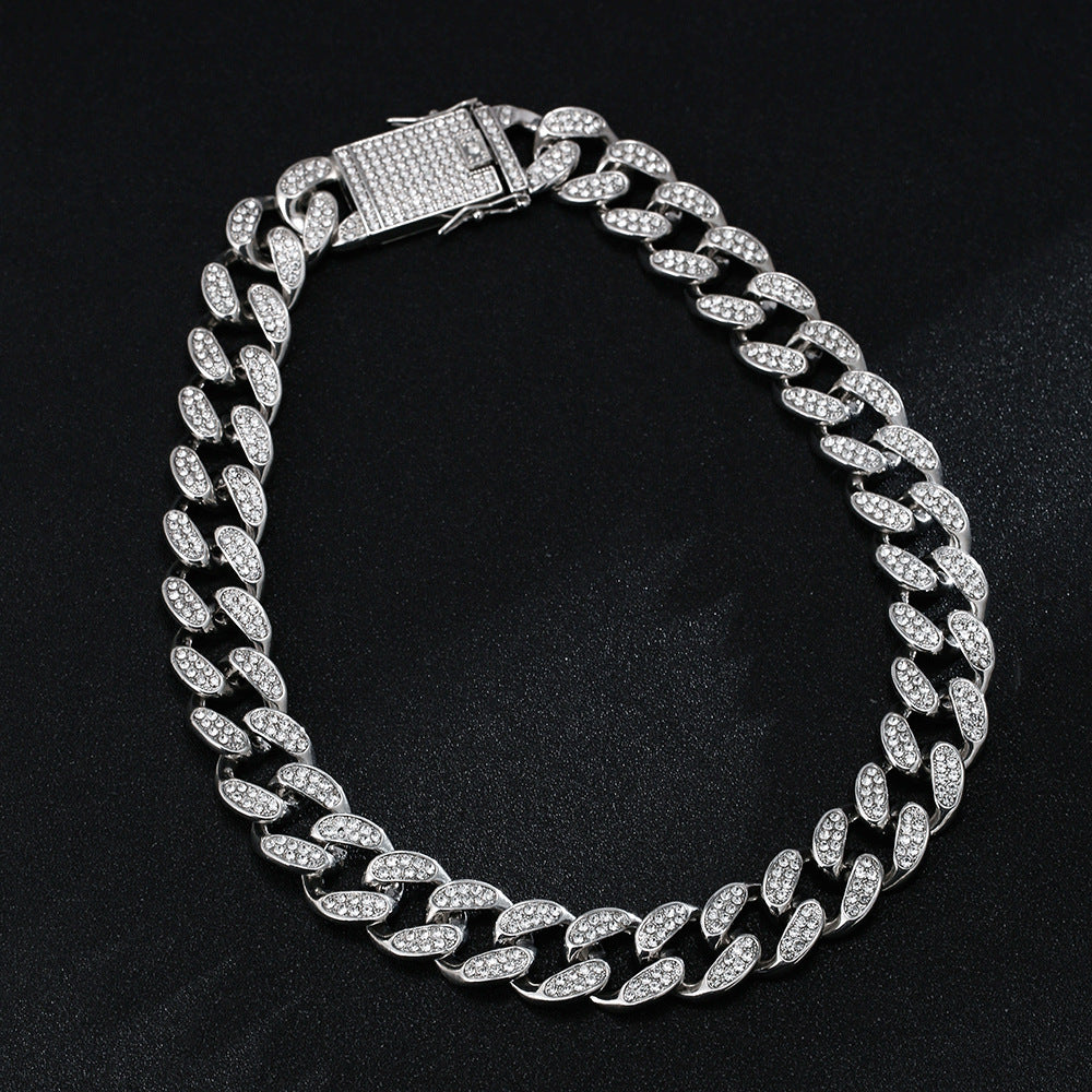 Full Diamond Inlaid Full Diamond Necklace Hipster