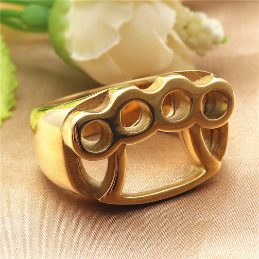 European And American Retro Punk Stainless Steel Ring