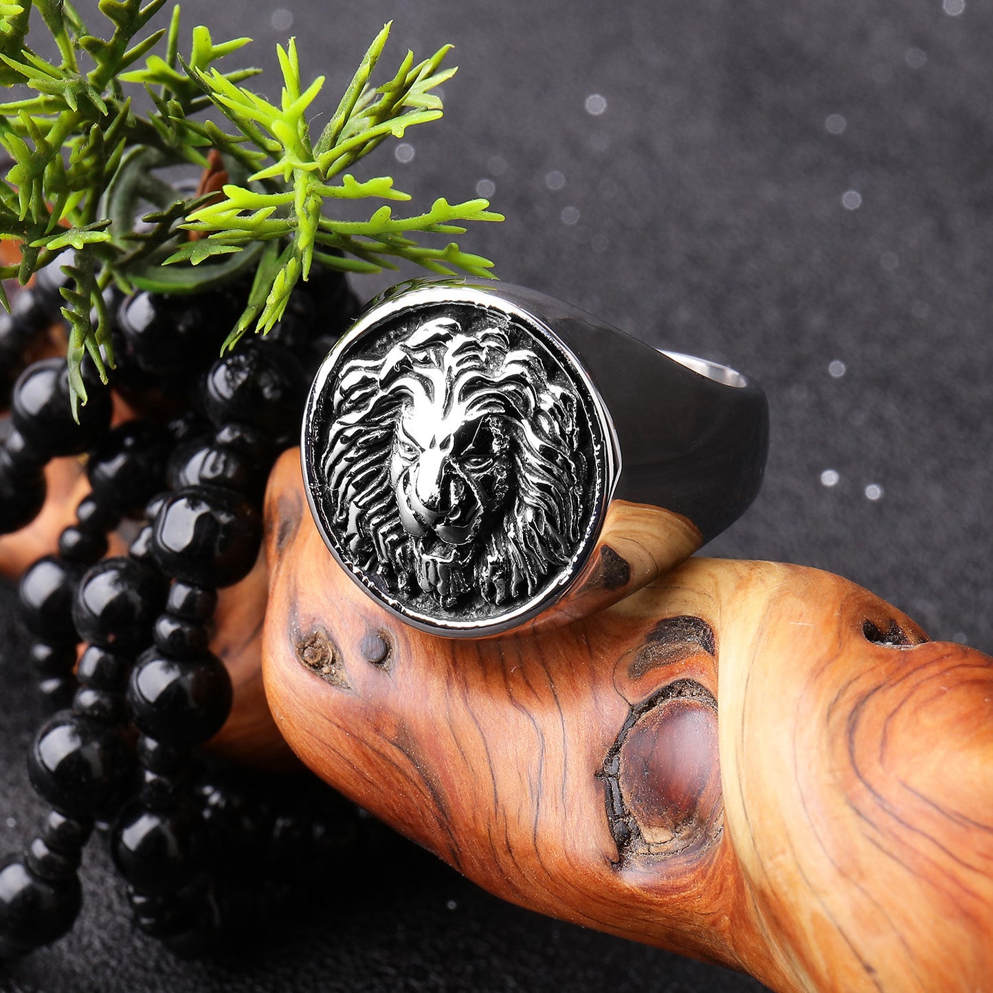 Men's Retro Lion's Head Stainless Steel Ring