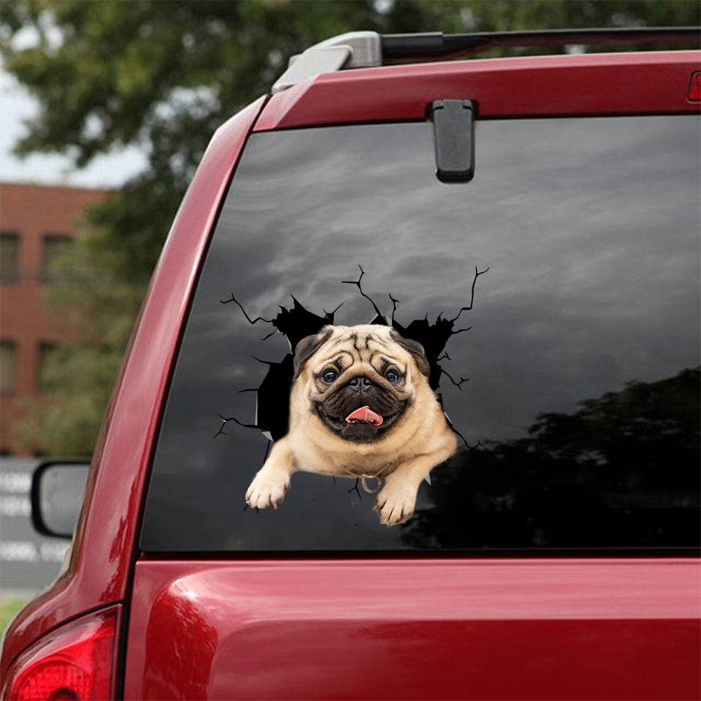Autocollant de carrosserie Rottweiler souriant, autocollant de fenêtre de voiture, réfléchissant et imperméable