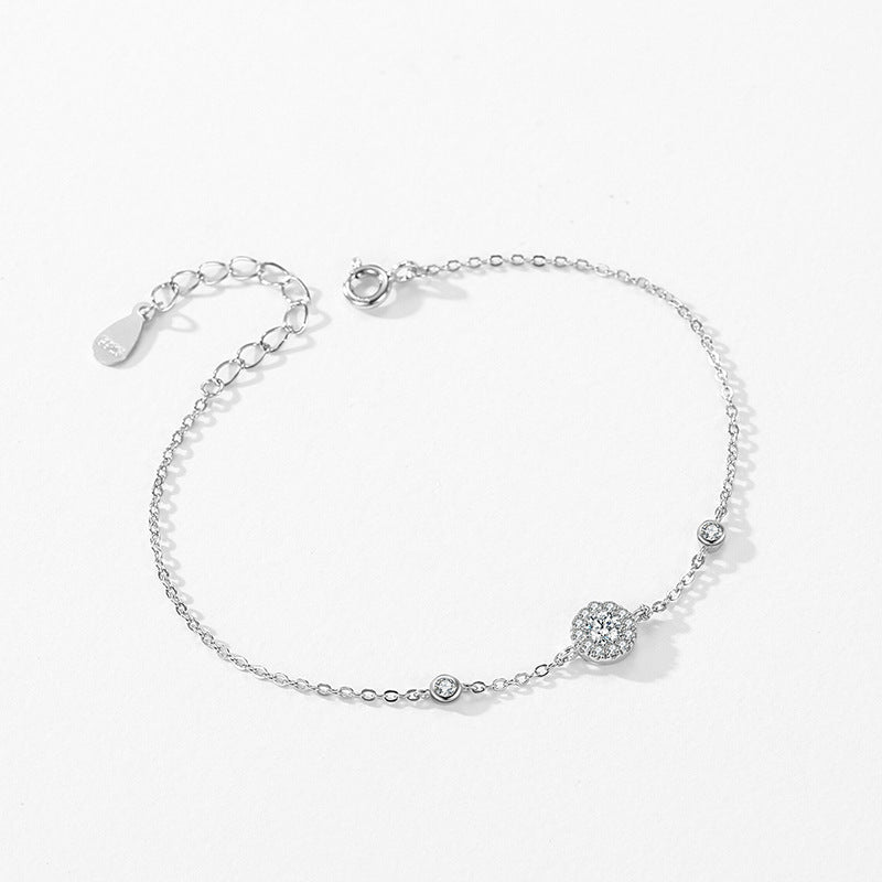 Personnalité de tempérament de bracelet mince plein de diamants