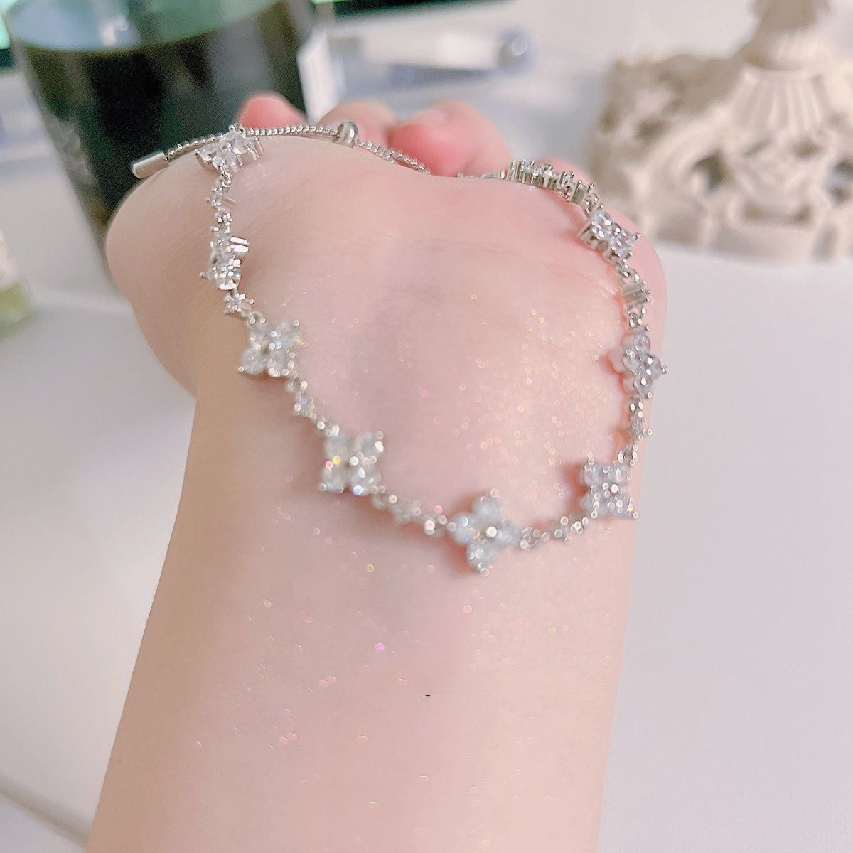 Bracelet brillant élégant personnalité féminine tout-match réglable