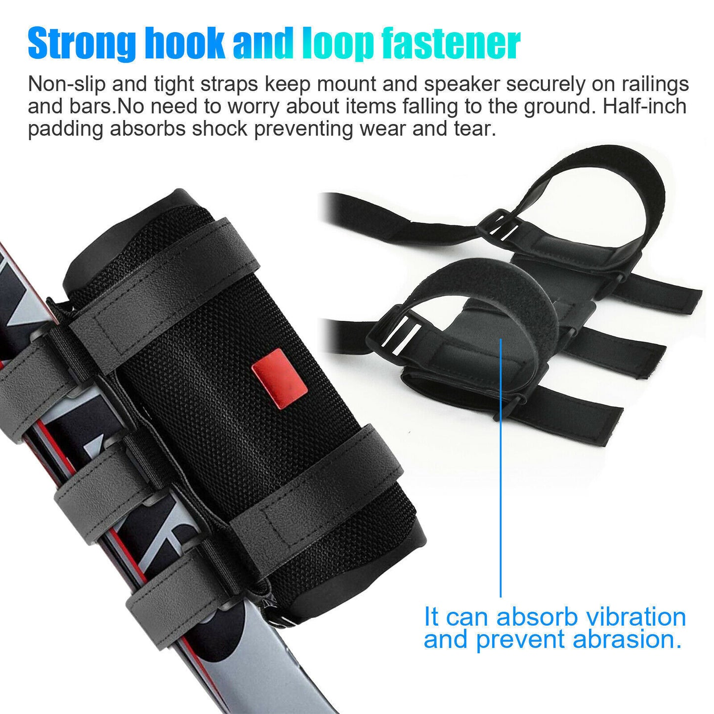 Accesorios de correa ajustable para bicicleta con soporte de Altavoz Bluetooth para carrito de golf y bicicleta