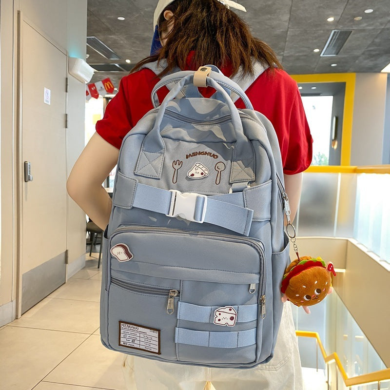 Cartable pour femmes, collégiens et collégiens, sac à dos de grande capacité, sac de voyage