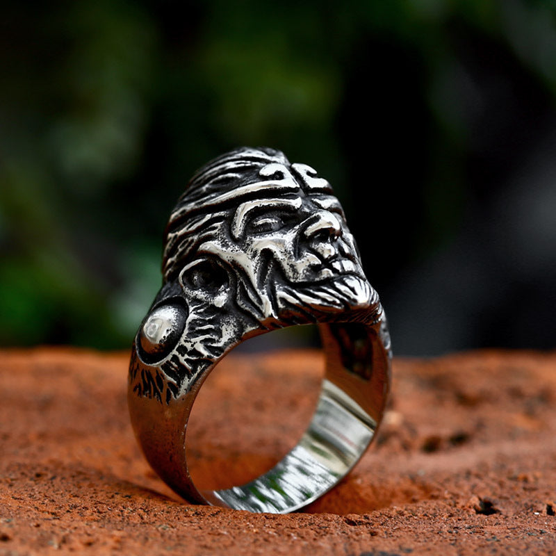 Men's Fashion Retro Titanium Steel Ring