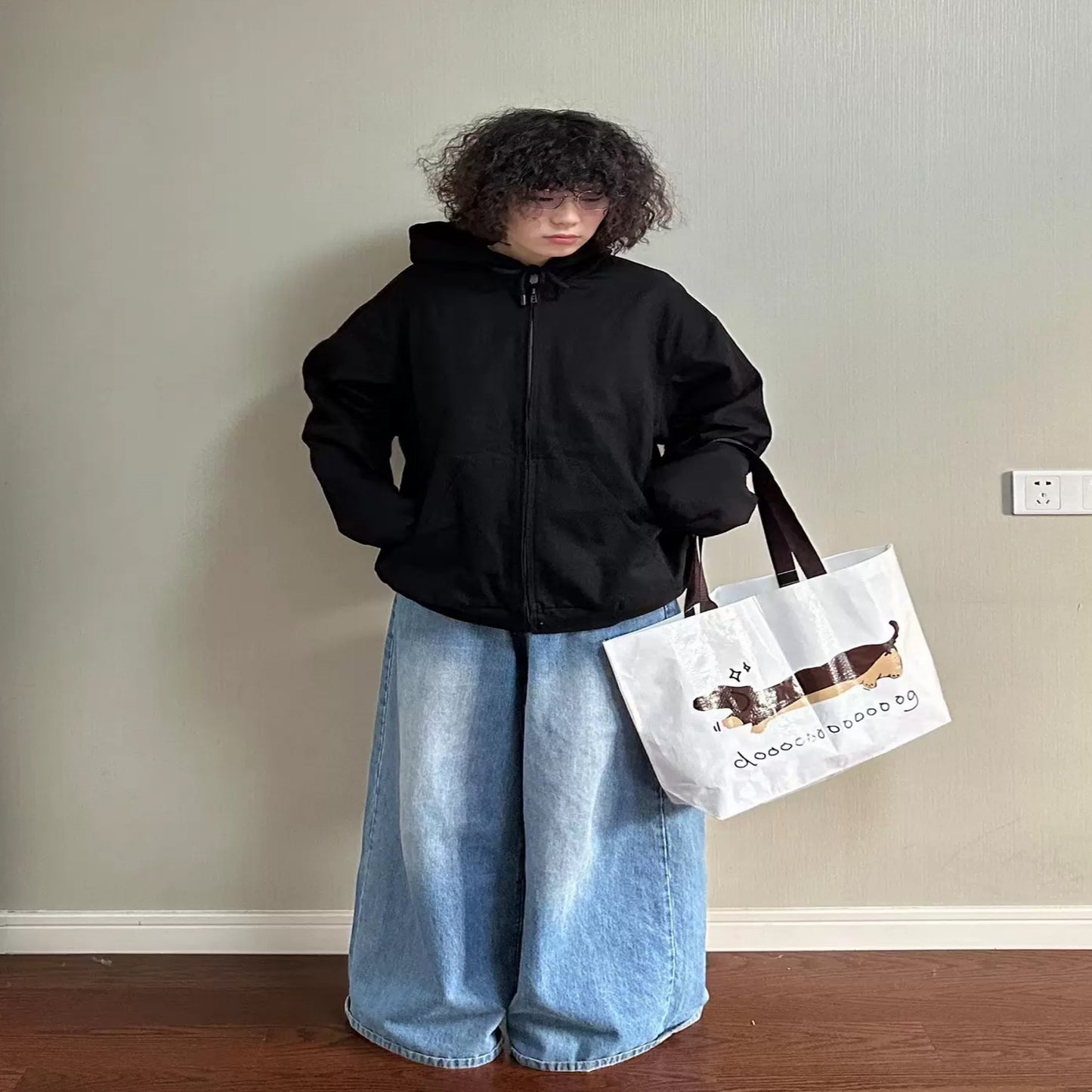 Sausage Dog Woven Bag Waterproof And Environmentally Friendly Shopping Bag