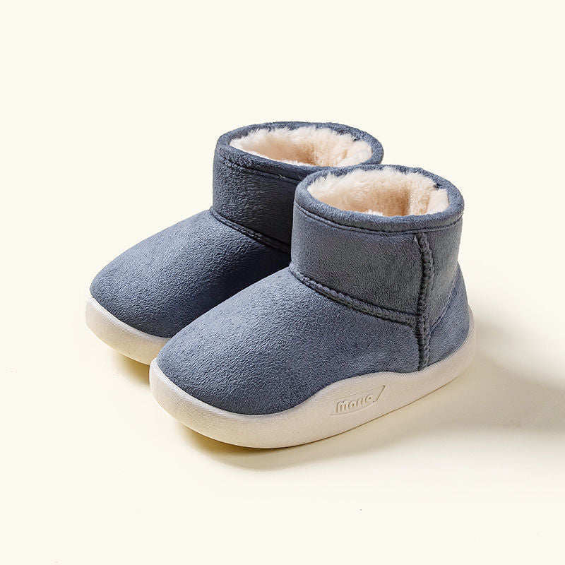 Bottes antidérapantes en coton chaud en peluche pour bébé garçon