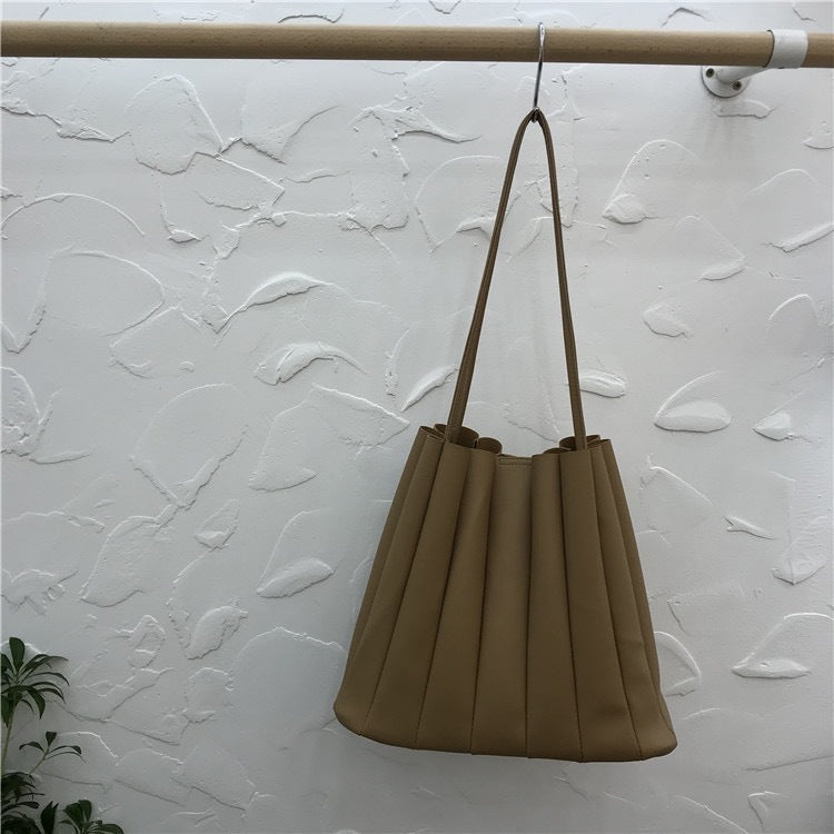 Sac à main littéraire simple plissé série Color