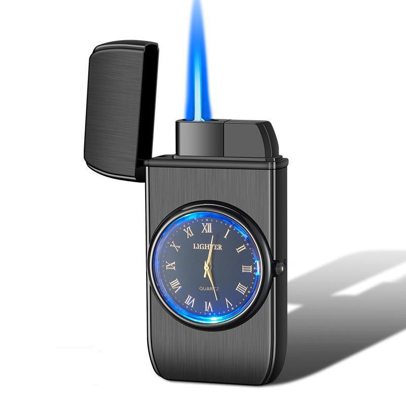 Nouveau Montre avec lumière gonflable coupe-vent torche briquet