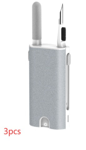 Kit limpiador de pantalla 5 en 1, herramientas de limpieza de pantalla para cámara, teléfono, tableta y portátil, cepillo de limpieza de auriculares, bolígrafo para oficina