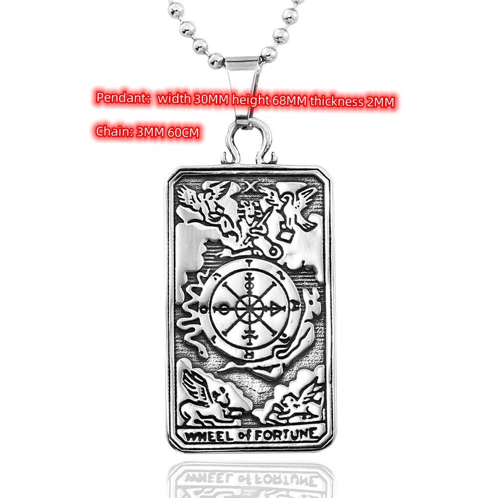 Men's Fashion Personality Retro Stainless Steel Pendant Necklace