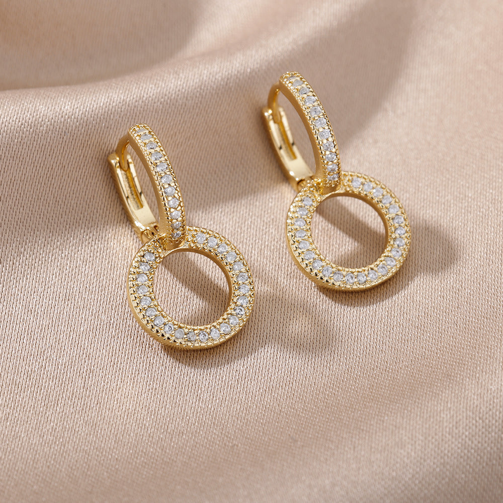 C- Shaped Earclip Earrings Female Temperament Earrings Ins Style Heart-shaped Earrings