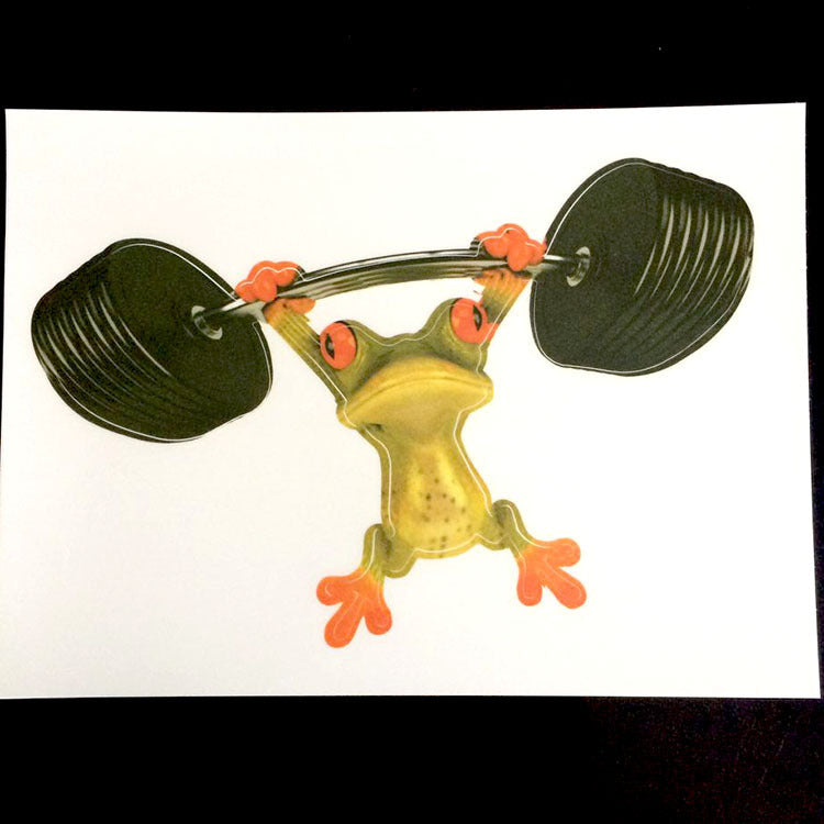 Autocollants de voiture grenouille tridimensionnels, rayures, décoration de voiture