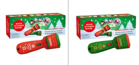 Lampe de poche pour arbre de noël, projecteur, lampe torche, jouet d'éducation précoce pour enfants, cadeau de vacances, d'anniversaire et de noël