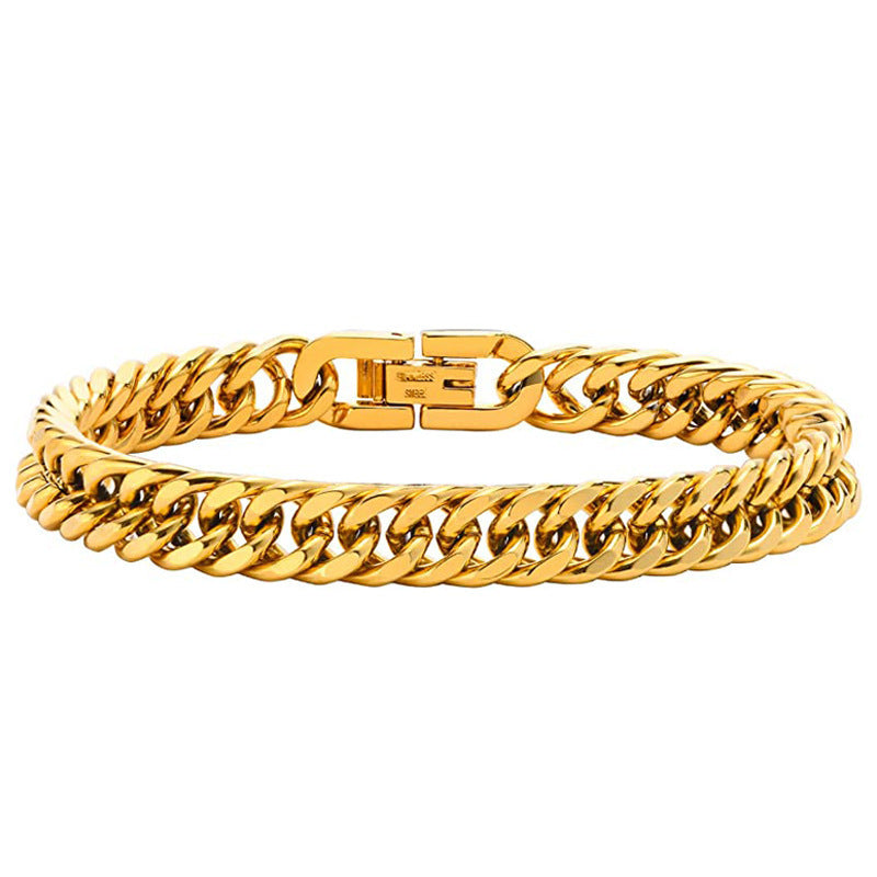 European And American Fashion Titanium Steel Chain Bracelet Stainless Steel Ornament