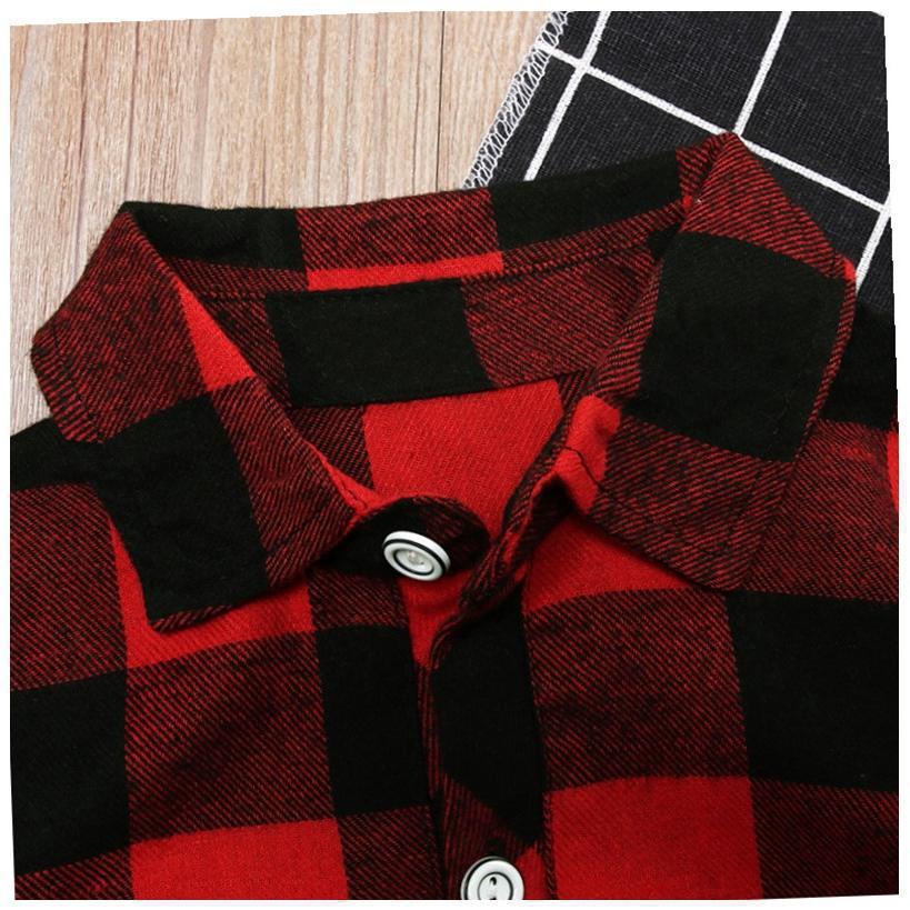 Robe longue à carreaux rouge pour filles avec ceinture