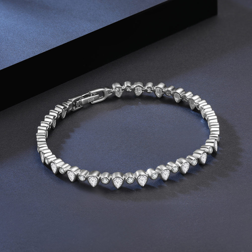 Bracelet en Zircon avec chaîne de Tennis en argent Sterling S925, Style INS européen et américain