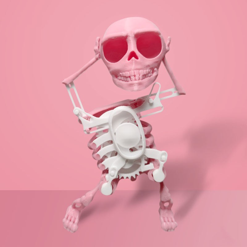 Modelo 3D, Mini estampado de calavera, personalizado, estilo divertido, juguete de la suerte, producto terminado, herramienta de descompresión