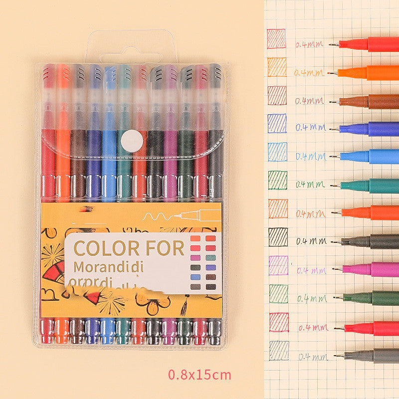 Conjunto para que los estudiantes tomen notas con bolígrafos de colores retro coreanos