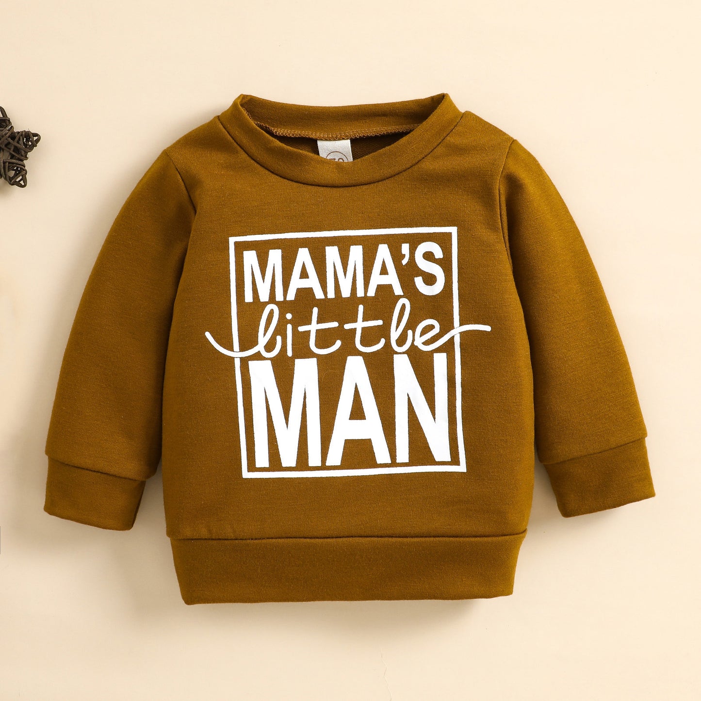 Manteau marron pour nouveau-né fille, haut Alphabet