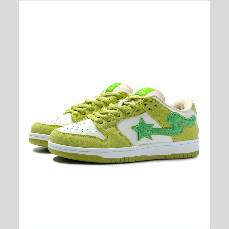 Zapatillas casuales retro verde manzana Zapatillas de deporte con plataforma para hombre