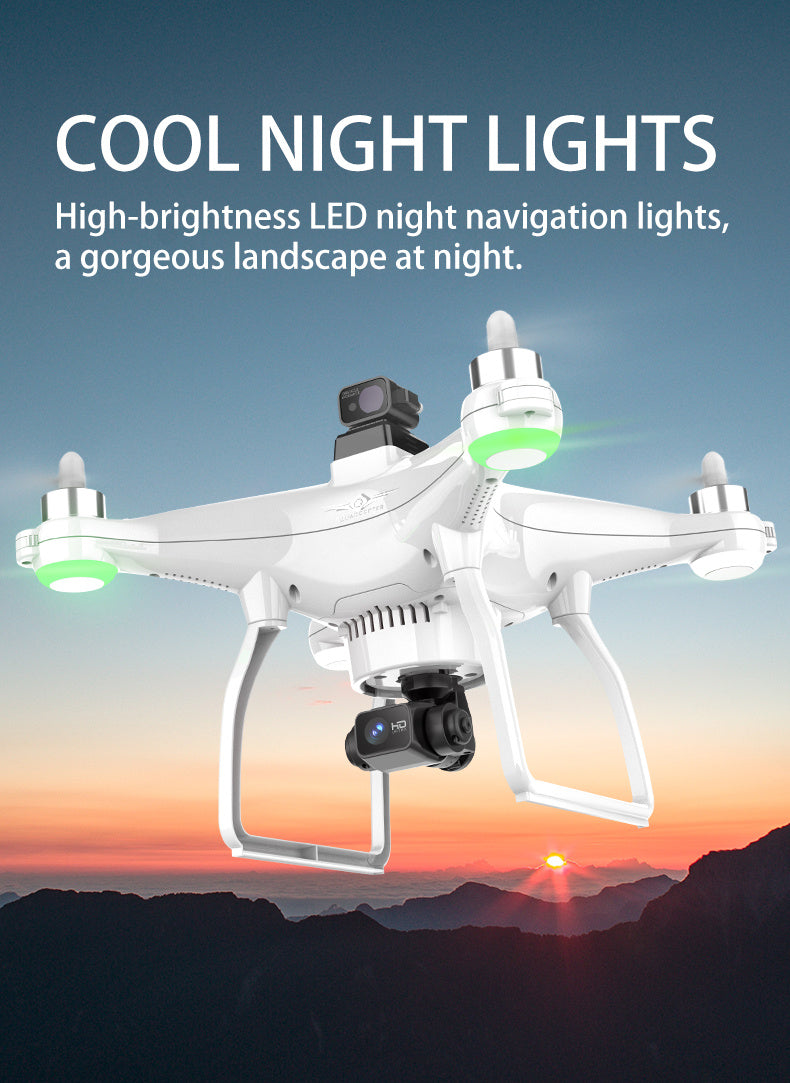Drone GPS dual con cardán mecánico de tres ejes 4K HD para evitar obstáculos con láser