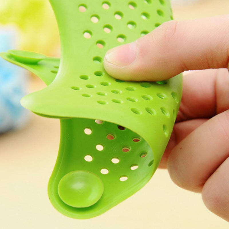 Filtre de vidange d'évier en forme d'étoile de mer en Silicone, 3 pièces, bouchon attrape-cheveux, trou de vidange, filtre pour salle de bains, cuisine, toilettes