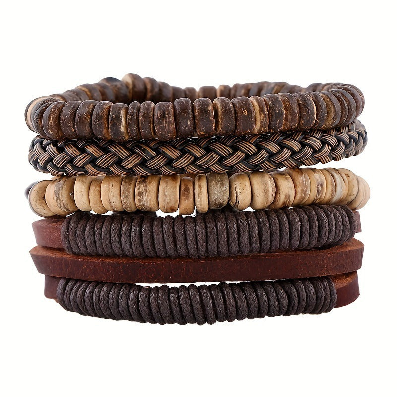 Ensemble de bracelets rétro simples européens et américains, tissage à faire soi-même