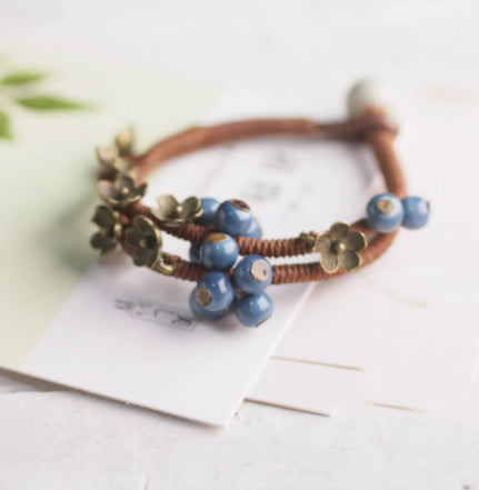 Blue Enchantress Artistic Retro Mori Style Bohemian Bracelet