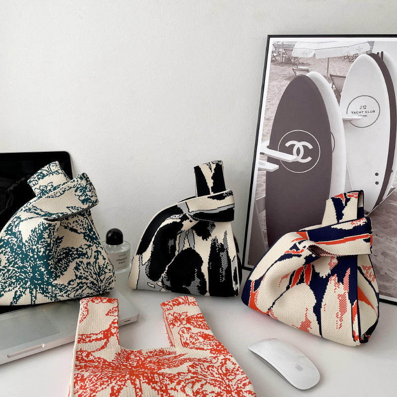 Korean Style All-match Knitted Tote Bag Retro