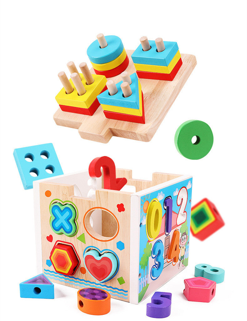 Puzzle pour bébé en forme de bois, jouet assorti